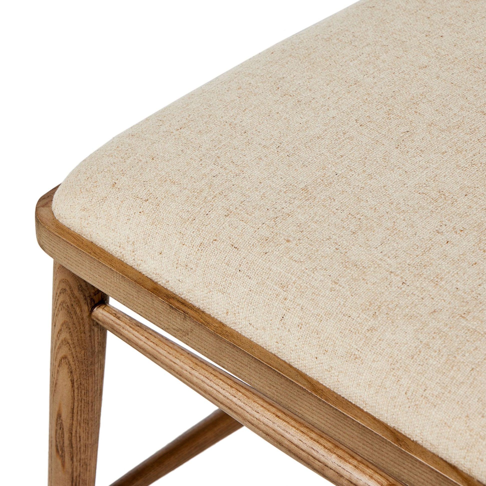 Natural Foster Dining Chair seat up close