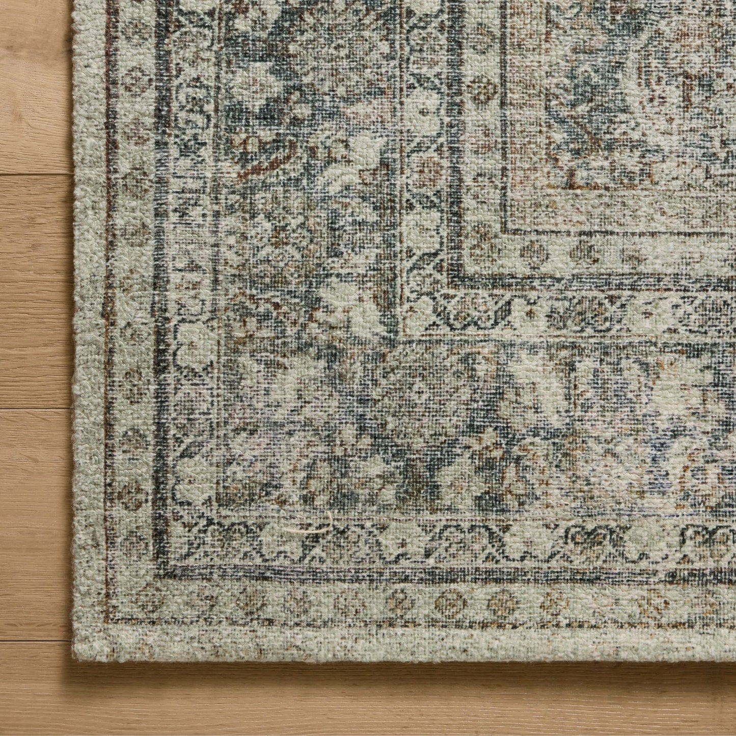 Wimberly Tobacco Rust Rug corner shown from above
