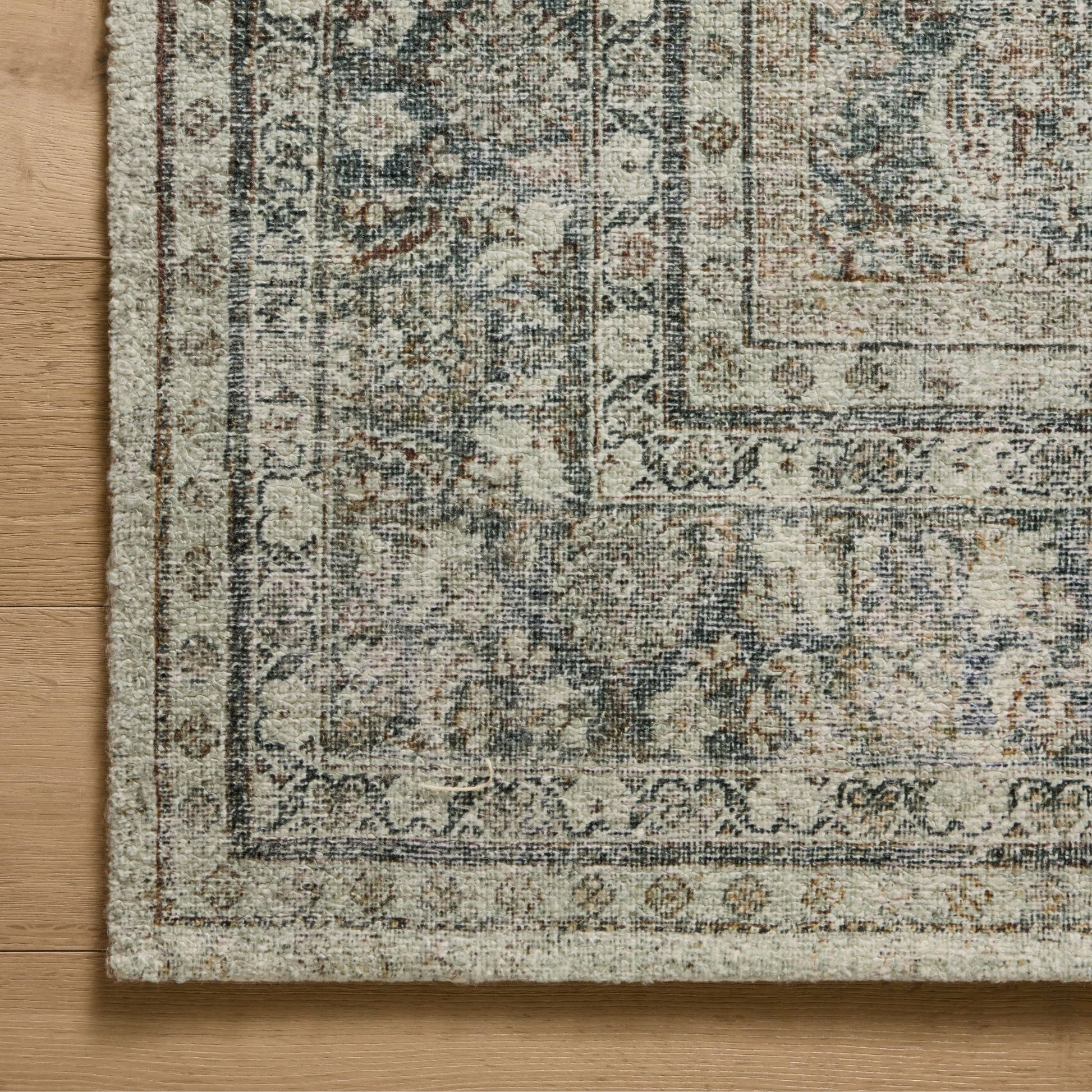 Wimberly Tobacco Rust Rug corner shown from above