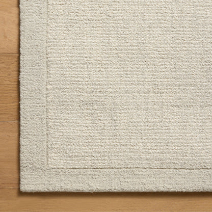 Henley Ivory Silver Rug coern top view
