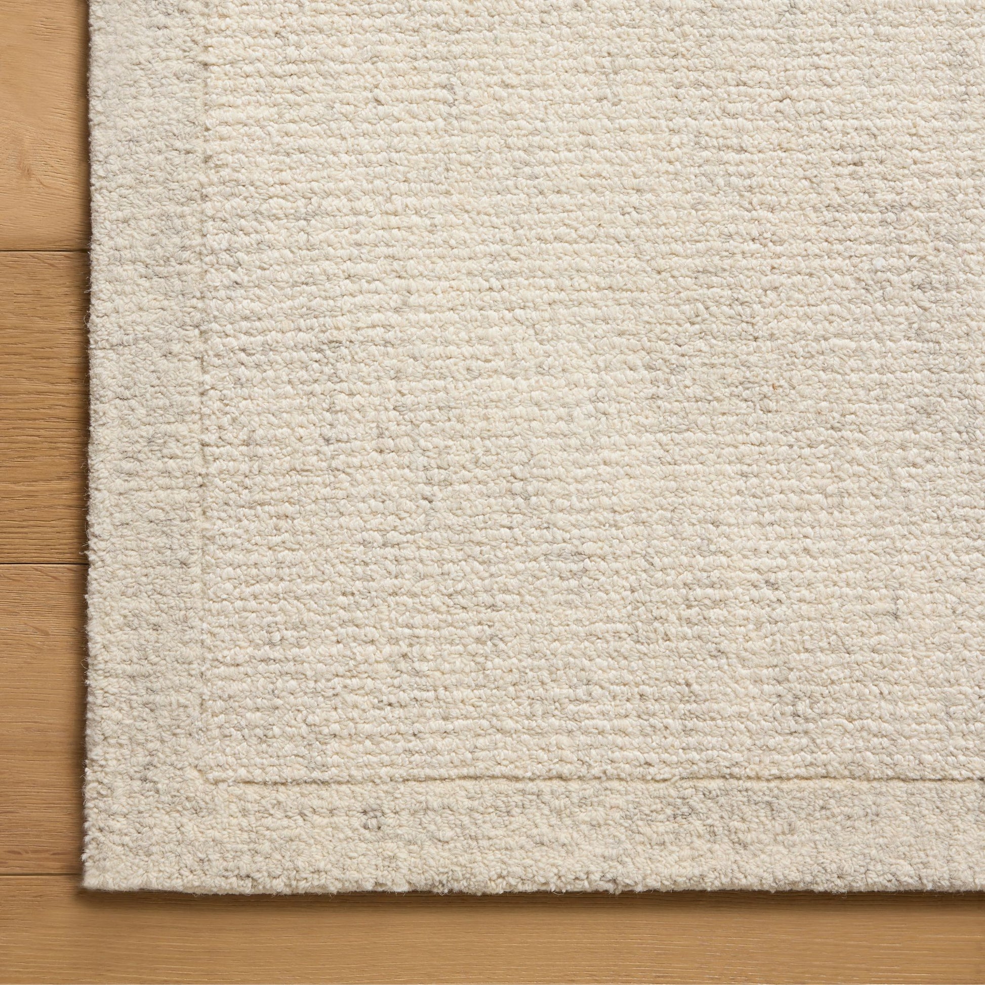Henley Ivory Smoke Rug corner up close
