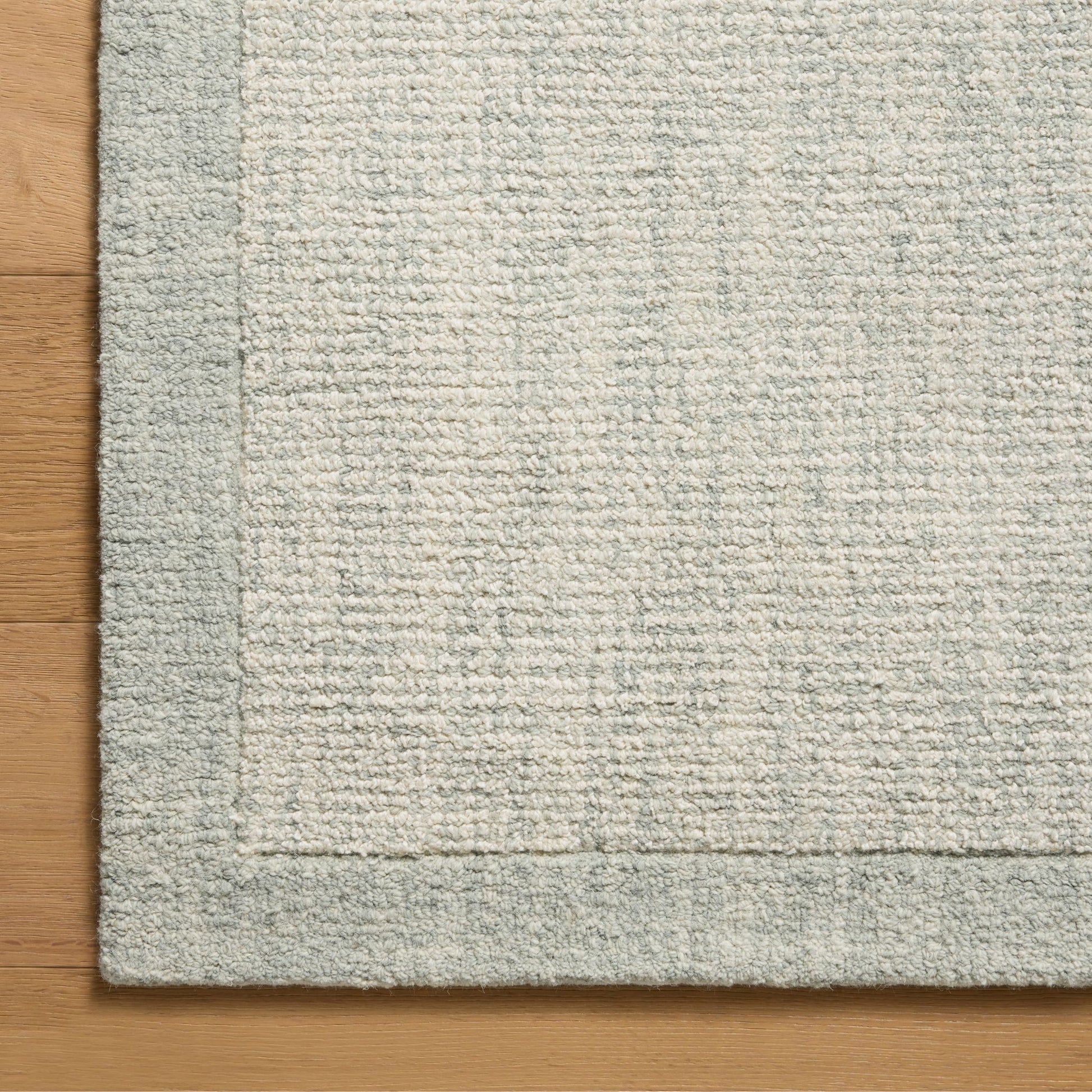 Henley Ivory Spa Rug corner up close