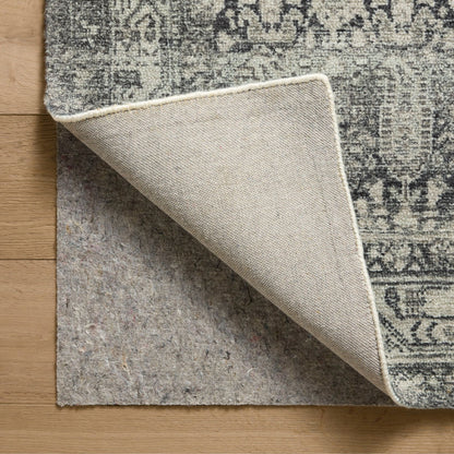 Wimberly Granite Cream Rug corner shown flipped