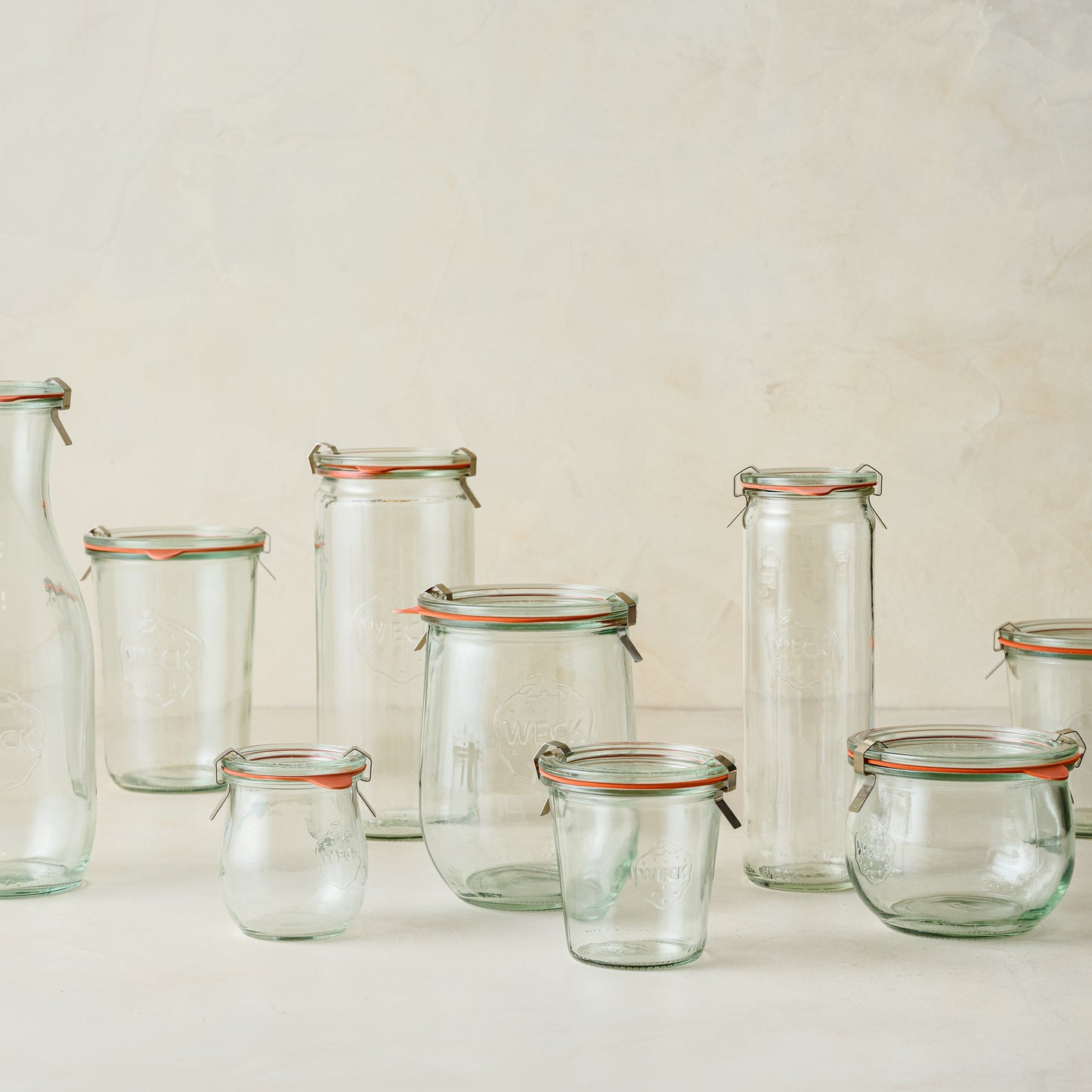 A collection of weck jars