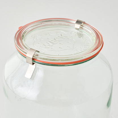 Weck 776 3 L Barrel Jar up close