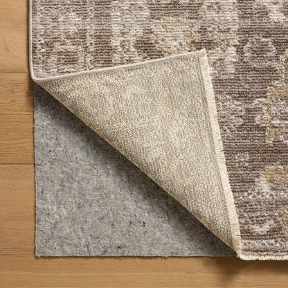 Pace Taupe Wheat Rug corner shown flipped