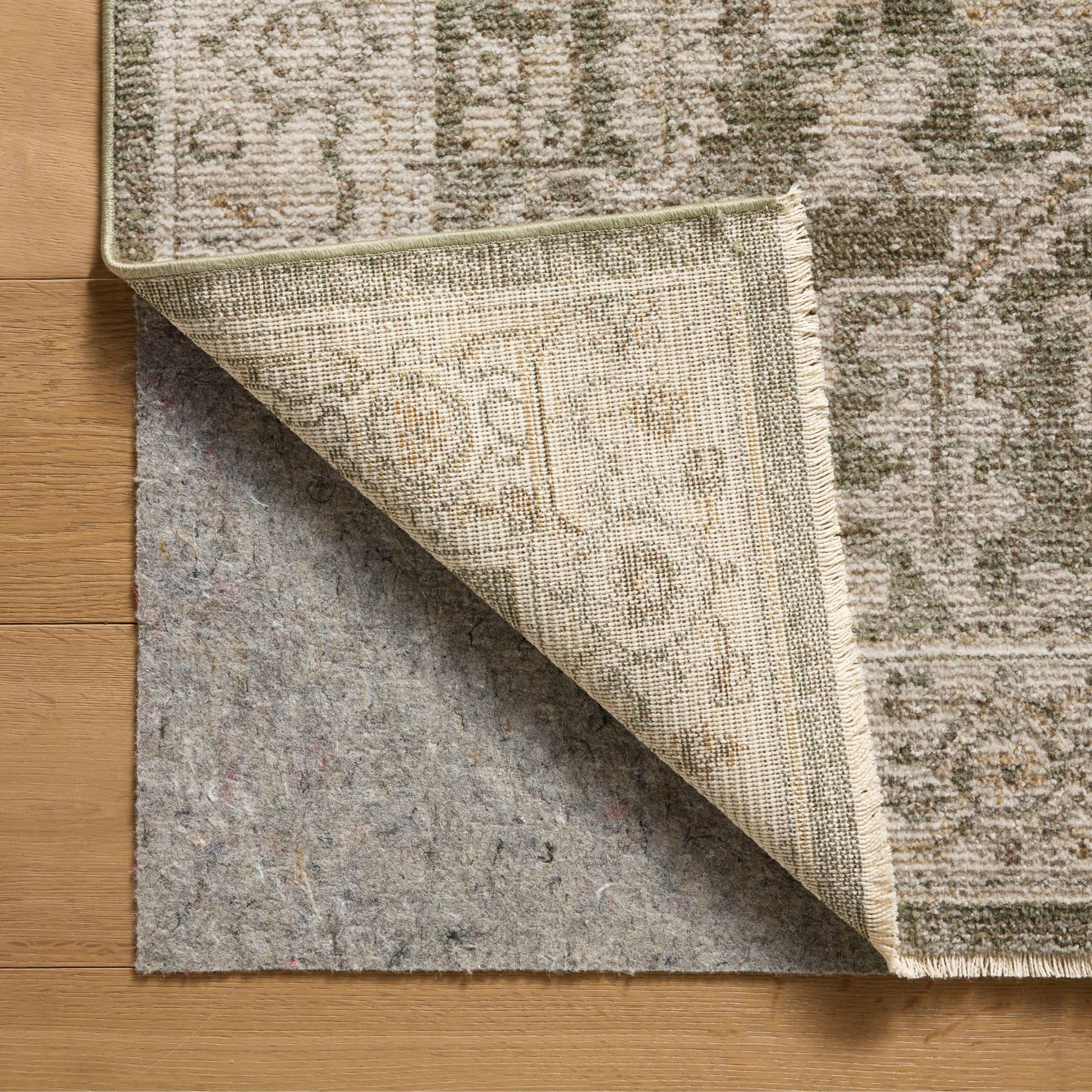 Pace Forrest Natural Rug corner shown flipped
