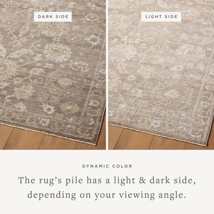 Pace Taupe Wheat Rug viewing angles