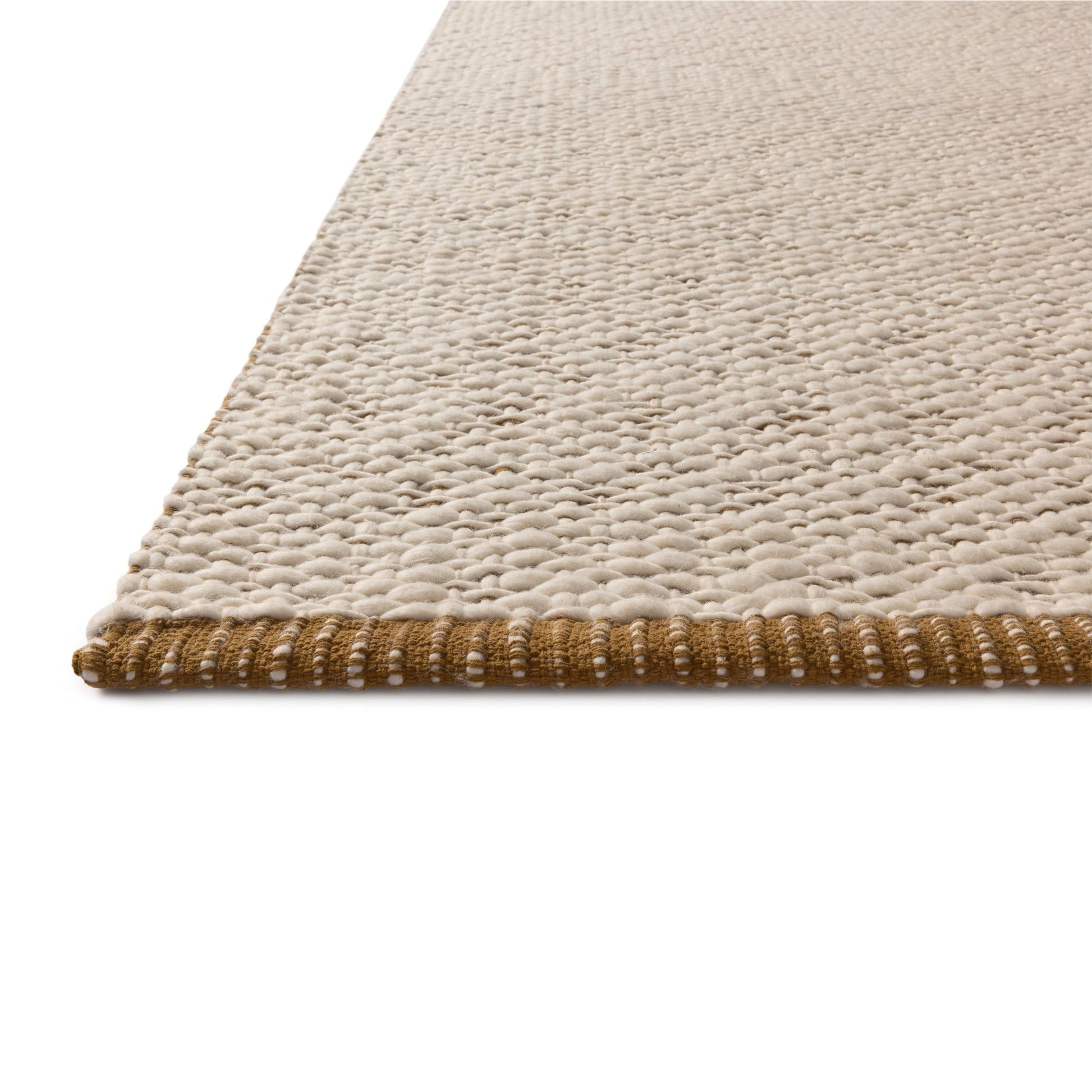 Betty Ivory Spice Rug corner up close