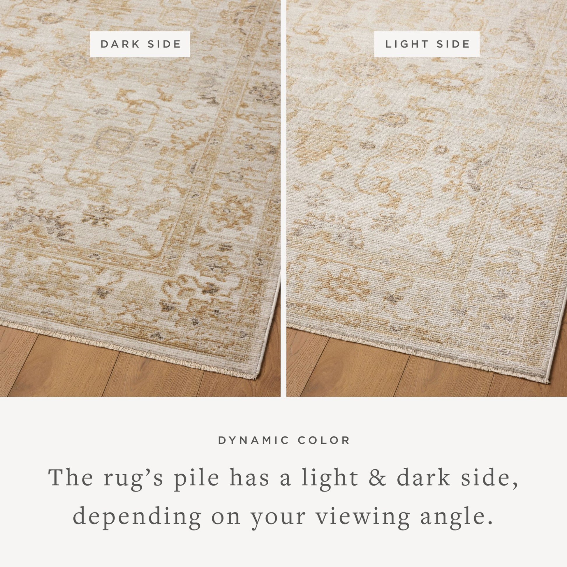 Pace Natural Gold Rug viewing angles