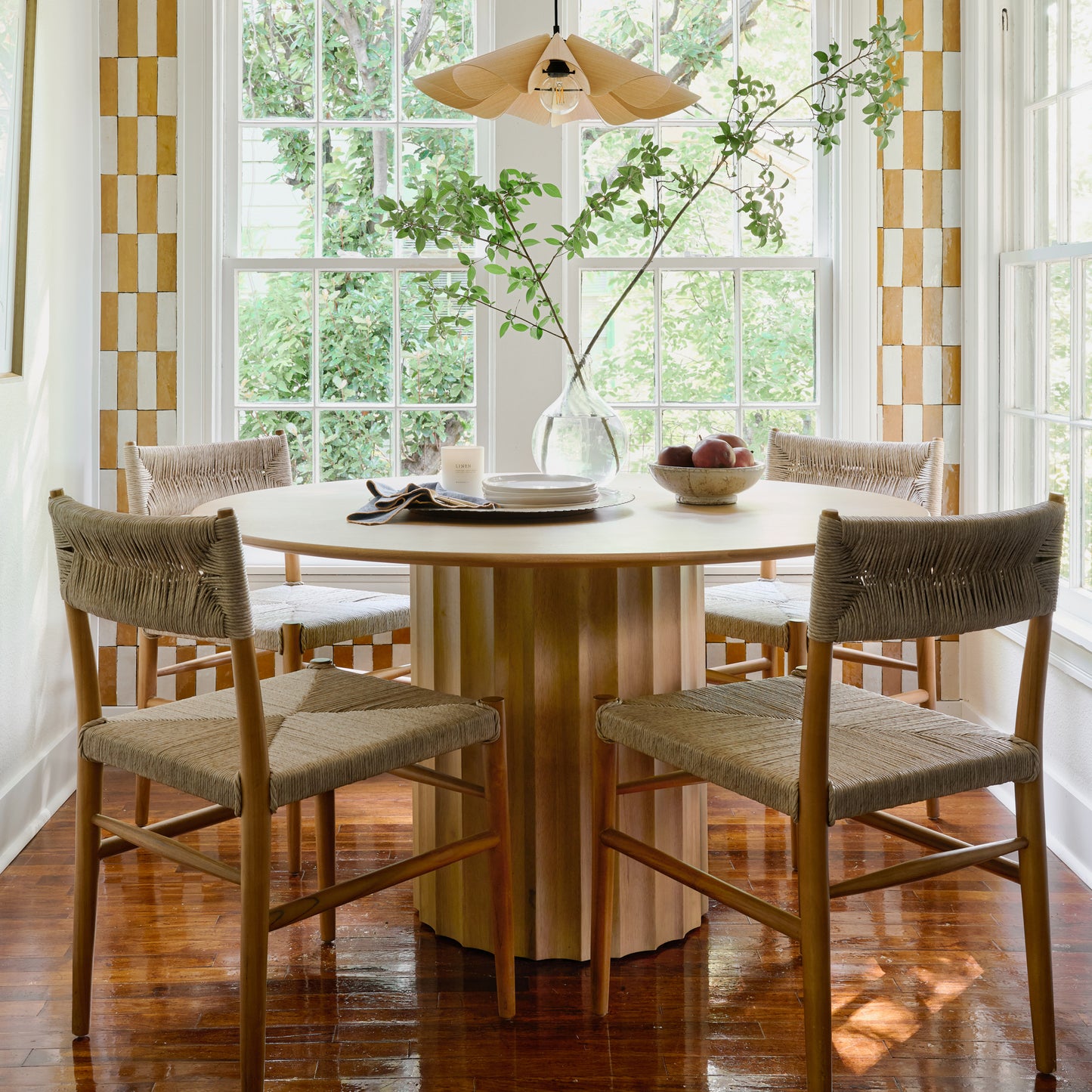 Lillian Dining Table in a breakfast nook