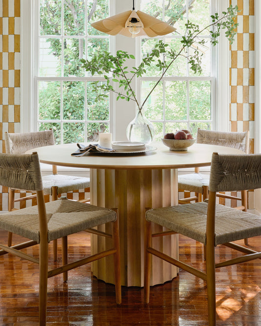 Lillian Dining Table in a breakfast nook