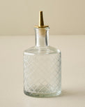 Straight Vintage-Inspired Etched Glass Bottle