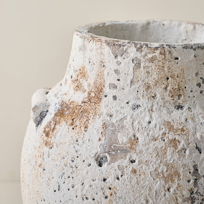 Rustic Cortona Vase on Stand up close