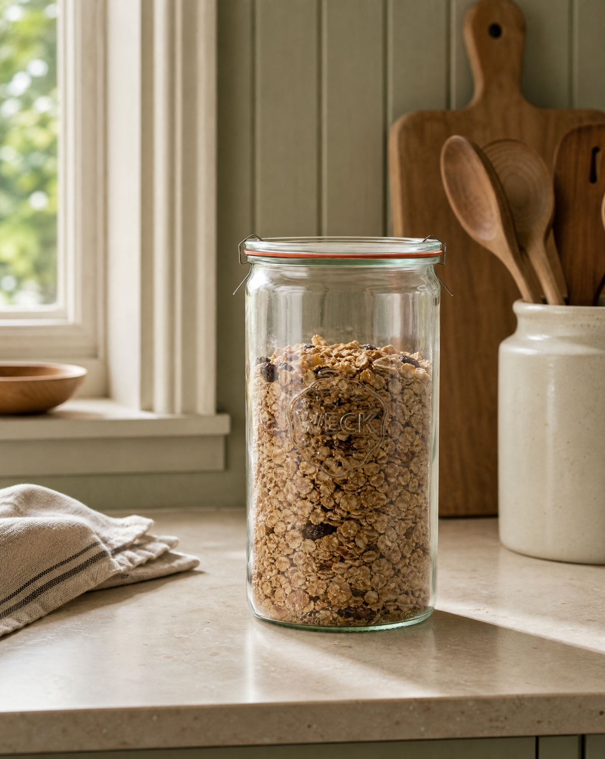 Weck 974 1 1/2 L Cylindrical Jar-AI gen