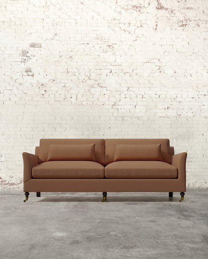 Alfie 87" Sofa with Brass Casters