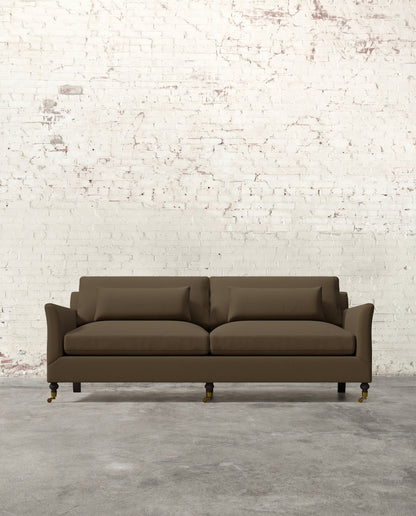 Alfie 87" Sofa with Brass Casters