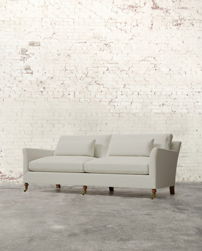 Alfie 87" Sofa with Brass Casters