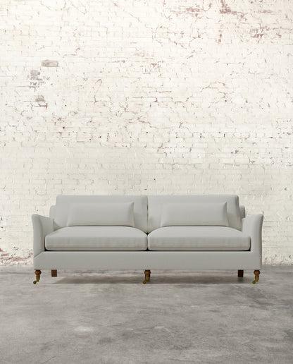 Alfie 87" Sofa with Brass Casters