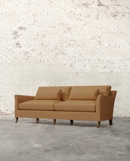 Alfie 87" Sofa with Brass Casters