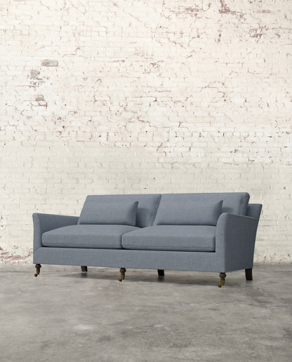 Alfie 87" Sofa with Brass Casters