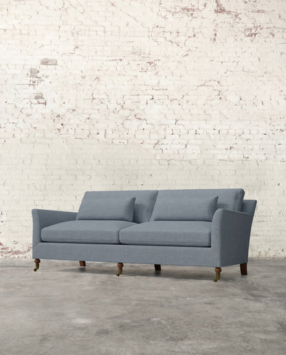 Alfie 87" Sofa with Brass Casters
