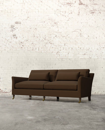 Alfie 87" Sofa with Brass Casters