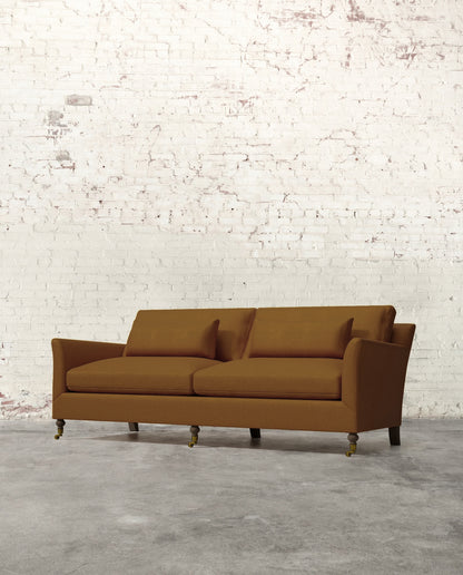 Alfie 87" Sofa with Brass Casters