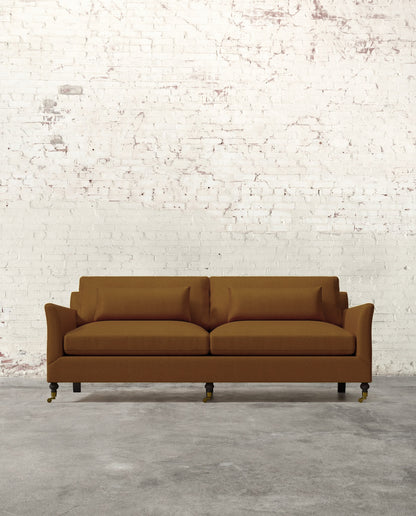 Alfie 87" Sofa with Brass Casters