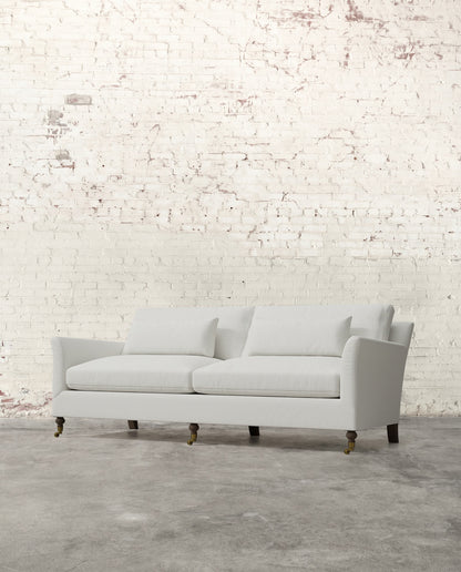 Alfie 87" Sofa with Brass Casters
