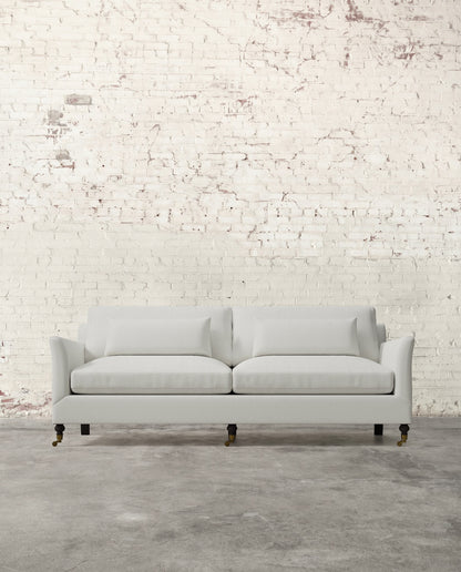 Alfie 87" Sofa with Brass Casters