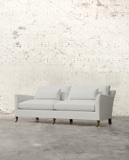Alfie 87" Sofa with Brass Casters