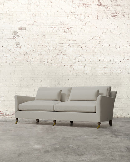 Alfie 87" Sofa with Brass Casters