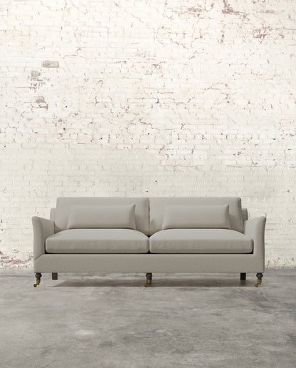 Alfie 87" Sofa with Brass Casters