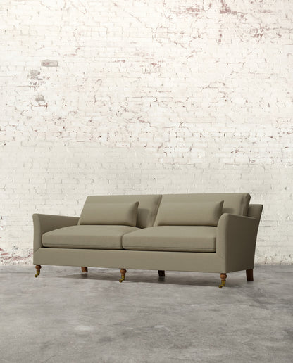 Alfie 87" Sofa with Brass Casters
