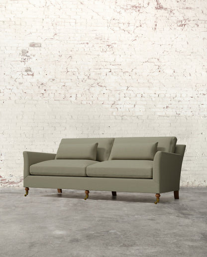 Alfie 87" Sofa with Brass Casters