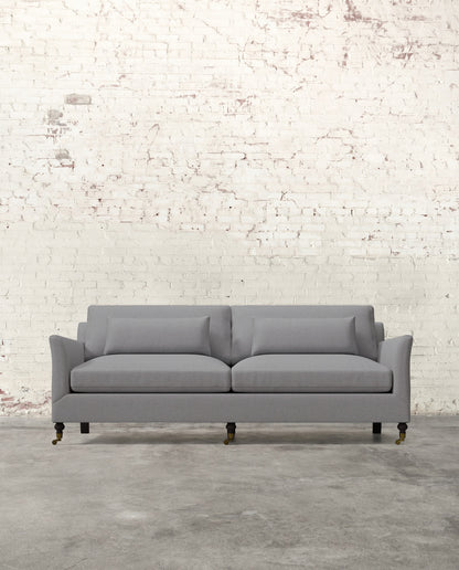Alfie 87" Sofa with Brass Casters