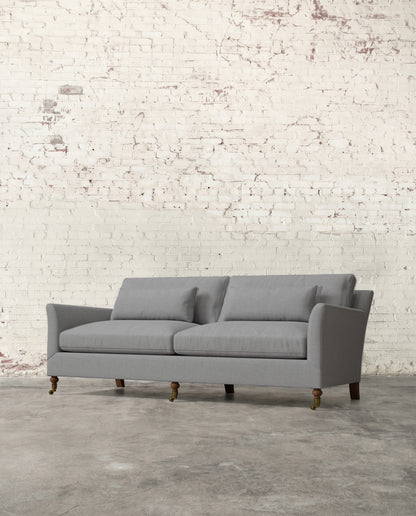 Alfie 87" Sofa with Brass Casters
