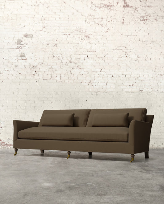 Alfie 97" Bench Sofa with Brass Casters