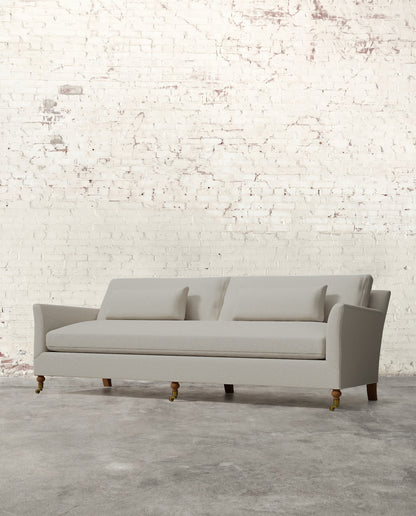 Alfie 97" Bench Sofa with Brass Casters