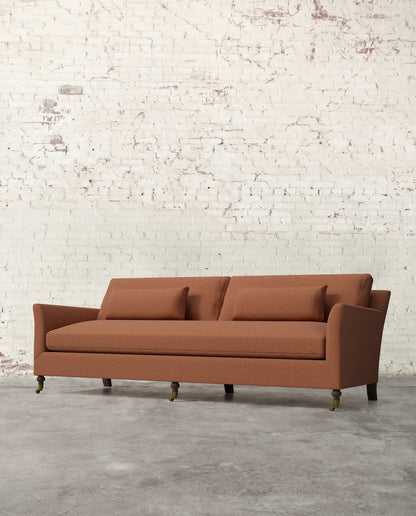 Alfie 97" Bench Sofa with Brass Casters