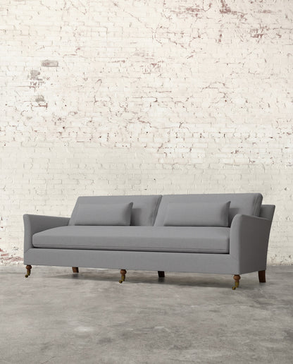 Alfie 97" Bench Sofa with Brass Casters