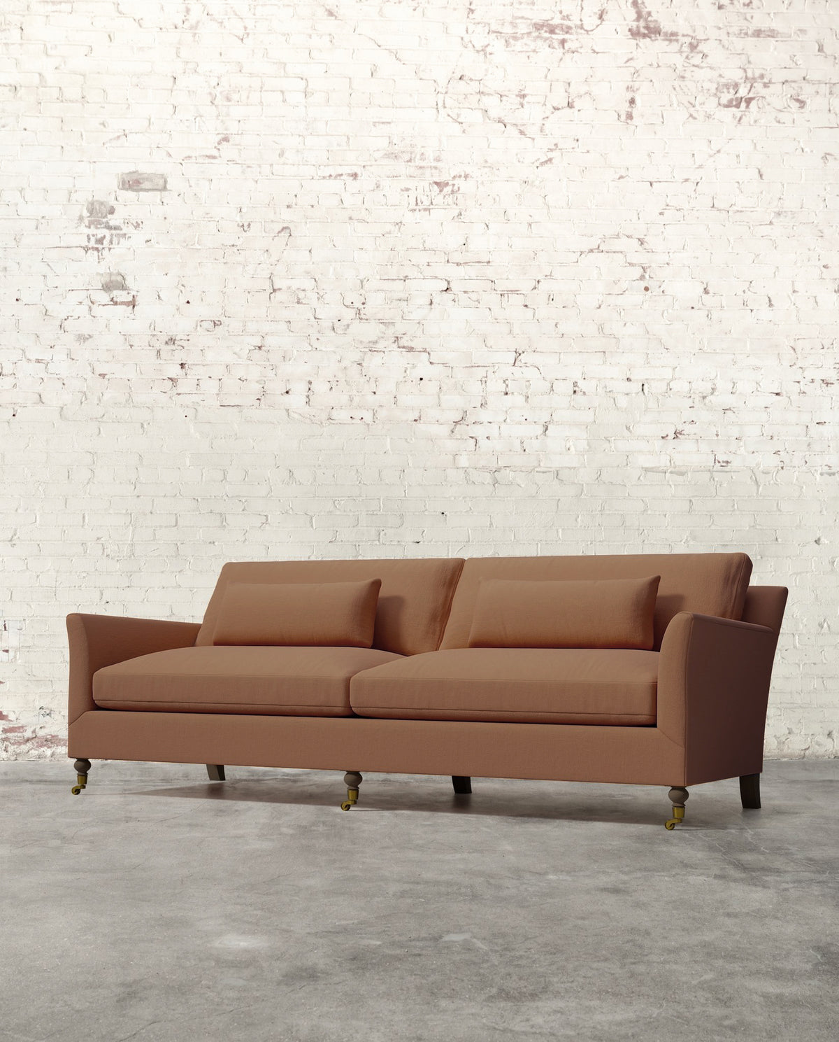 Alfie 97" Sofa with Brass Casters