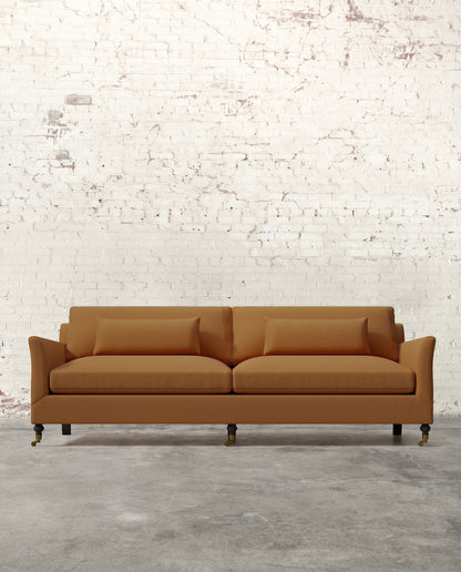 Alfie 97" Sofa with Brass Casters