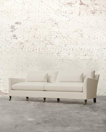 Alfie 97" Sofa with Brass Casters