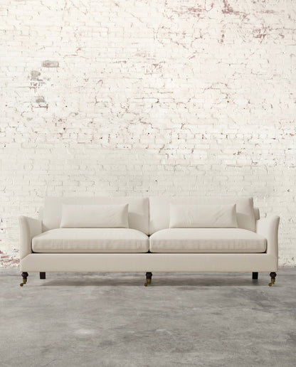 Alfie 97" Sofa with Brass Casters