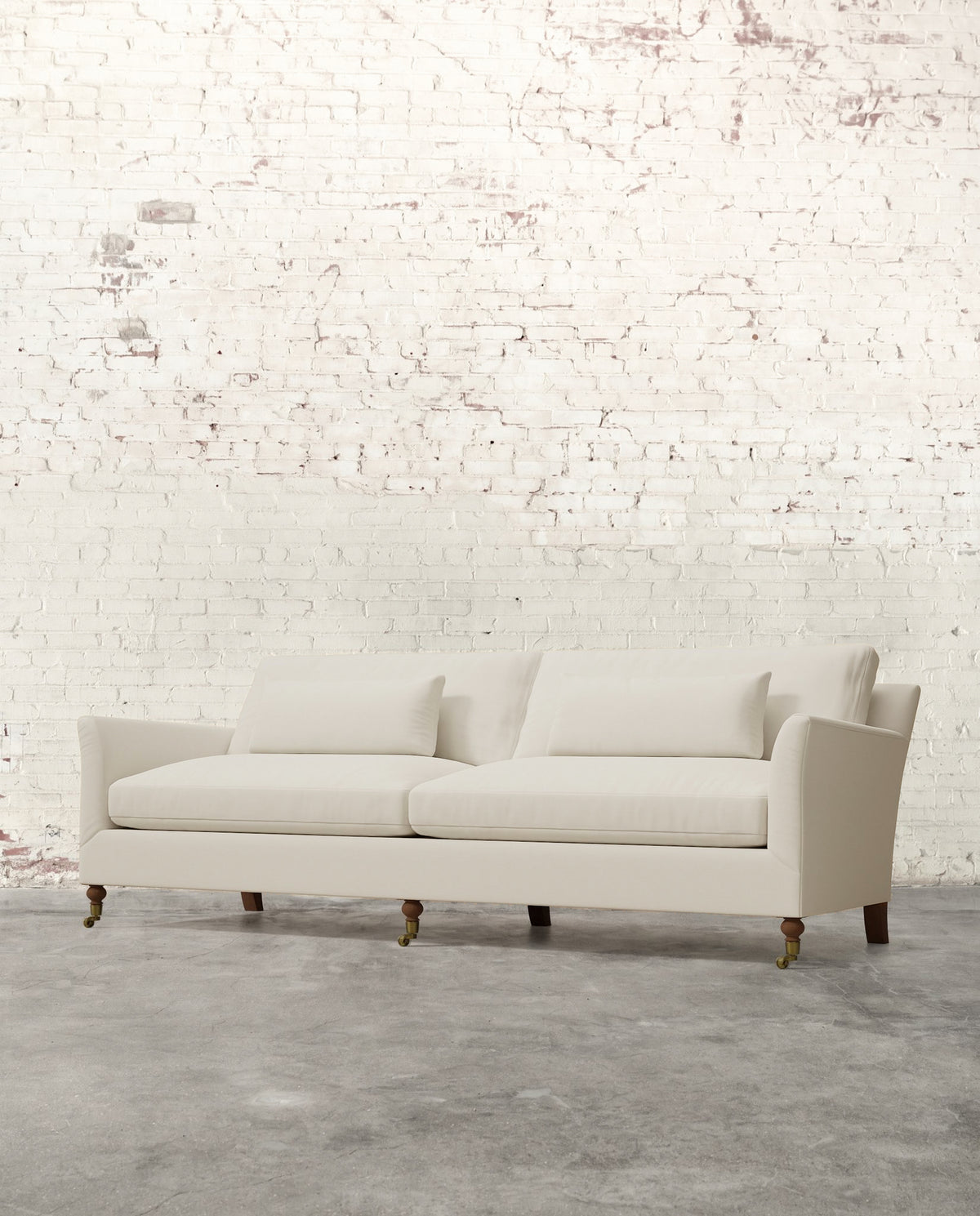 Alfie 97" Sofa with Brass Casters