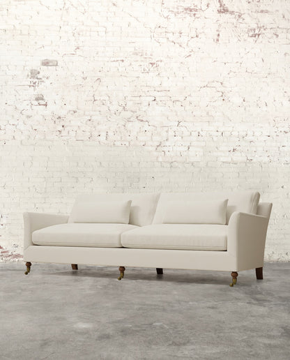 Alfie 97" Sofa with Brass Casters
