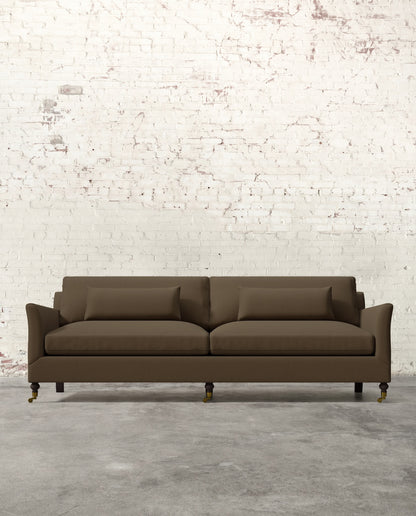 Alfie 97" Sofa with Brass Casters