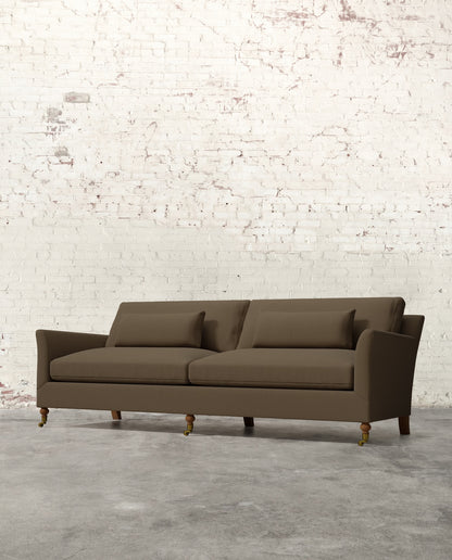 Alfie 97" Sofa with Brass Casters